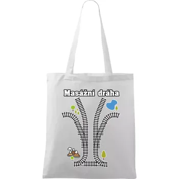 Masážní dráha - Taška bavlněná - 42 x 38 cm ( Bílá )