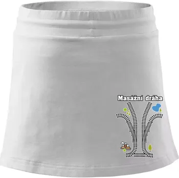 Dámská sukně Masážní dráha - Sportovní sukně - two in one - XS ( Bílá )