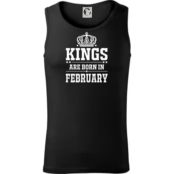 Kings are born in February - Tílko pánské Core - XL ( Černá )