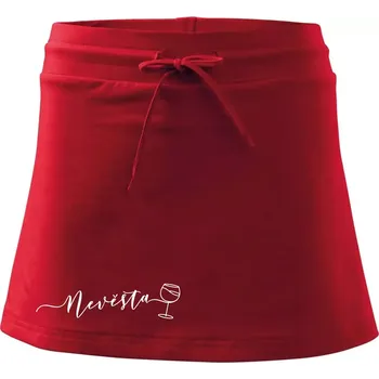 Dámská sukně Nevěsta červené víno - Sportovní sukně - two in one - M ( Červená )