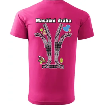 Masážní dráha - Klasické pánské triko vyšší gramáže - XS ( Purpurová )