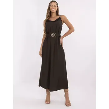 Dámské šaty Šaty MI SK A6401.00 tmavě hnědé jedna velikost