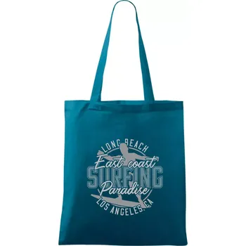 East coast surfing Long Beach - Taška bavlněná - 42 x 38 cm ( Petrolejová )