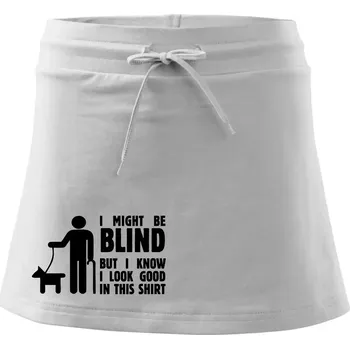 Dámská sukně I might be blind - Sportovní sukně - two in one - M ( Bílá )
