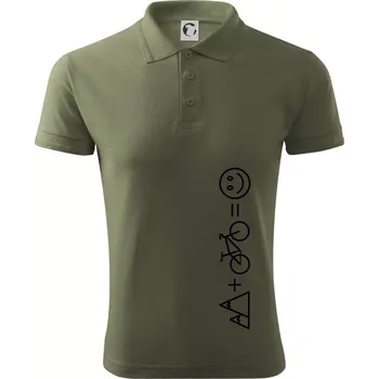 Pánská košile Hory kolo úsměv - Polokošile pánská Pique Polo 203 - 2XL ( Khaki )