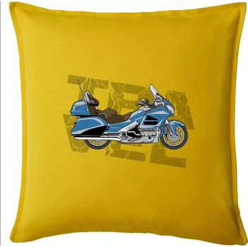 Polštář Cestovní motorka Amerika modrá - Polštář 50x50 - 50x50 - Pouze potah ( Žlutá )