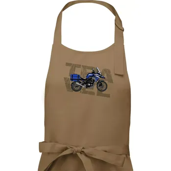 Kuchyňská zástěra Cestovní enduro modré - Dámská zástěra na vaření - Univerzální velikost ( Cappuccino )