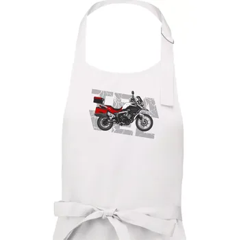 Kuchyňská zástěra Cestovní enduro červená - Dámská zástěra na vaření - Univerzální velikost ( Bílá )
