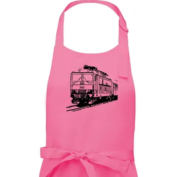 Kuchyňská zástěra Vlak 363 - Dámská zástěra na vaření - Univerzální velikost ( Růžová )