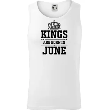 Kings are born in June - Tílko pánské Core - 2XL ( Bílá )