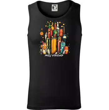 Plechovky piva - můj víkend - Tílko pánské Core - S ( Černá )