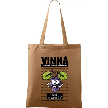 Nákupní taška Vinná réva odsouzena Rulandské šedé - Taška bavlněná - 42 x 38 cm ( Cappuccino )