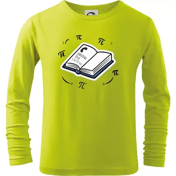 Chlapecké oblečení Ludolfovo číslo pí - Triko dětské Long Sleeve - 104-110cm / 3-4 roky ( Limetková )