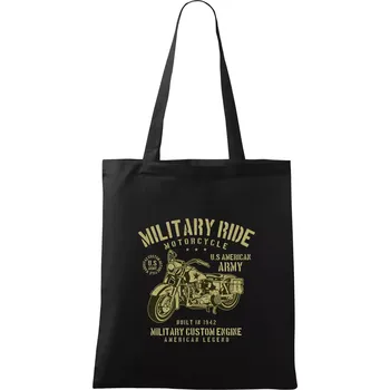 Nákupní taška Military Ride - Taška bavlněná - 42 x 38 cm ( Černá )