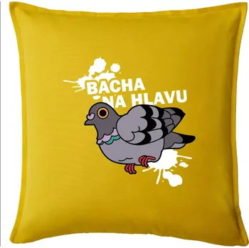 Polštář Bacha na hlavu - Polštář 50x50 - 50x50 - Pouze potah ( Žlutá )