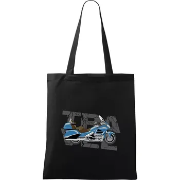 Cestovní motorka Amerika modrá - Taška bavlněná - 42 x 38 cm ( Černá )