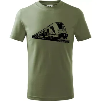 Vlak 641 - Tričko dětské bavlněné - 134 cm/8 let ( Khaki )