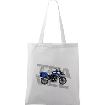 Cestovní enduro modré - Taška bavlněná - 42 x 38 cm ( Bílá )