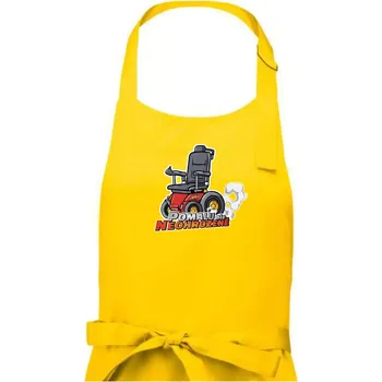 Kuchyňská zástěra Pomalu, ale neohroženě - Dámská zástěra na vaření - Univerzální velikost ( Žlutá )