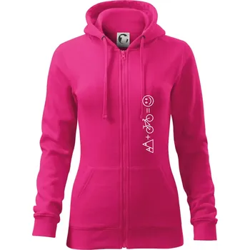 Dámská mikina Hory kolo úsměv - Dámská mikina trendy zipper s kapucí - 2XL ( Purpurová )