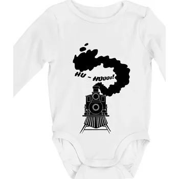 Kojenecký body Mašina - Hu - Body kojenecké s dlouhým rukávem - Dlouhý r. do 3 měs ( Bílá )