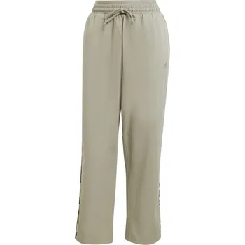 adidas Essentials Camo-Print 3-Stripes Twill Trousers Womens Silver Pebble S (8-10)