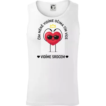 Čím méně vidíme očima tím více vidíme srdcem - Tílko pánské Core - S ( Bílá )