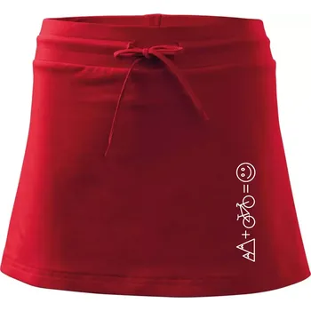 Dámská sukně Hory kolo úsměv - Sportovní sukně - two in one - XS ( Červená )