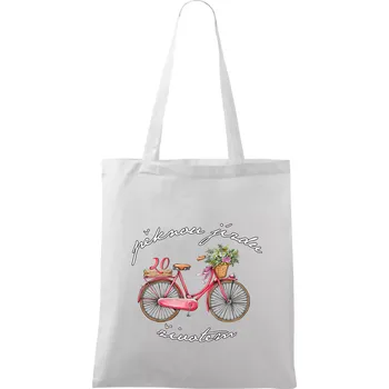 Pěknou jízdu životem 20 - Taška bavlněná - 42 x 38 cm ( Bílá )