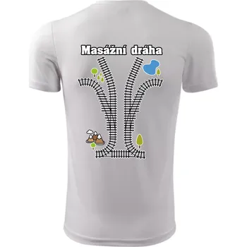 Masážní dráha - Dětské triko sportovní (dresovina) - 146 cm/10 let ( Bílá )