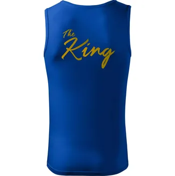 The King - His Queen - psací - Tílko pánské Core - XL ( Královská modrá )