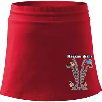 Dámská sukně Masážní dráha - Sportovní sukně - two in one - M ( Červená )