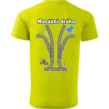 Masážní dráha - Klasické pánské triko vyšší gramáže - 3XL ( Limetková )