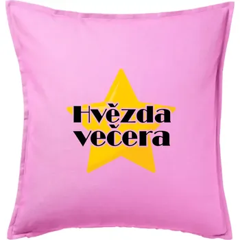 Polštář Hvězda večera - Polštář 50x50 - 50x50 - Pouze potah ( Růžová )