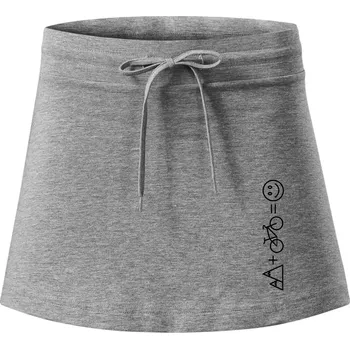 Dámská sukně Hory kolo úsměv - Sportovní sukně - two in one - L ( Tmavě šedý melír )