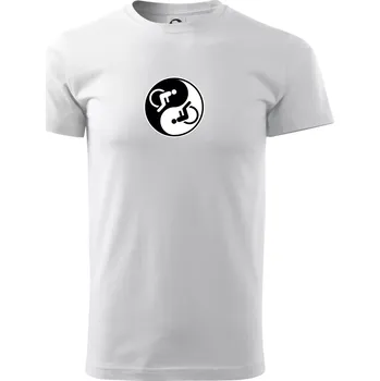 Jin jang vozíčkář - Triko extra velké (5-8XL) - 6XL ( Bílá )