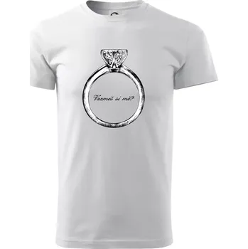 Pánské tričko Vezmeš si mě? - Triko extra velké (5-8XL) - 7XL ( Bílá )