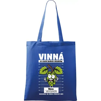 Nákupní taška Vinná réva odsouzena Sauvignon - Taška bavlněná - 42 x 38 cm ( Královská modrá )