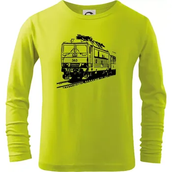 Dětská móda Vlak 363 - Triko dětské Long Sleeve - 158 cm/12 let ( Limetková )
