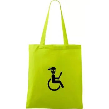 Pirát vozíčkář - Taška bavlněná - 42 x 38 cm ( Limetková )