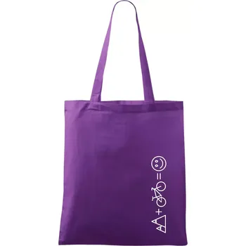 Hory kolo úsměv - Taška bavlněná - 42 x 38 cm ( Fialová )