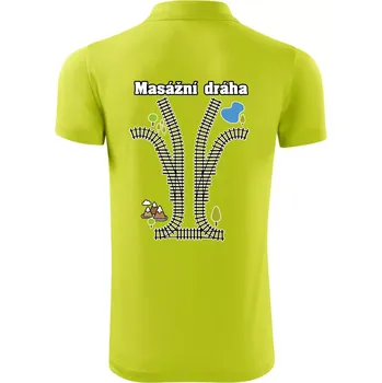 Pánská košile Masážní dráha - Polokošile Victory sportovní (dresovina) - L ( Limetková )