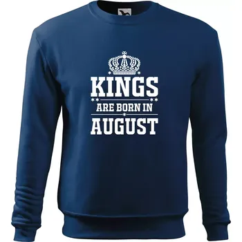 Pánské oblečení Kings are born in August - Mikina Essential pánská - 2XL ( Půlnoční modrá )