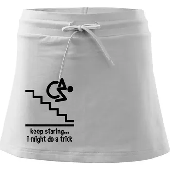 Dámská sukně Keep staring i might do a trick - Sportovní sukně - two in one - XS ( Bílá )