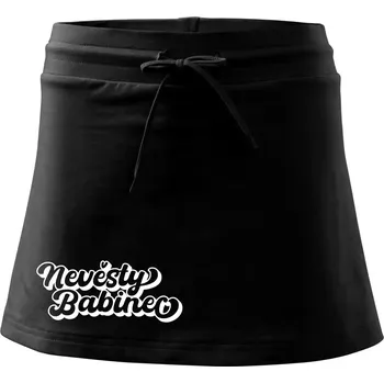 Dámská sukně Nevěsty babinec obrys - Sportovní sukně - two in one - M ( Černá )