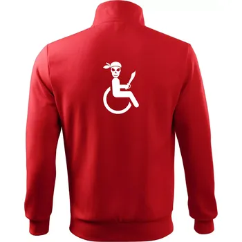 Pánské oblečení Pirát vozíčkář - Mikina bez kapuce Adventure - S ( Červená )