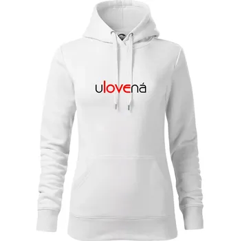 Dámská mikina Ulovená a ulovený - Mikina dámská Cape s kapucí - XS ( Bílá )