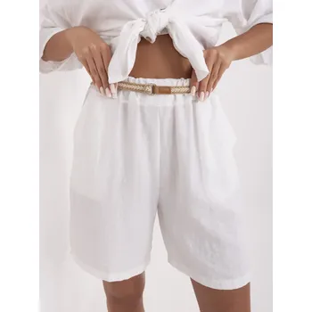 Dámské kraťasy ITALY MODA Šortky -MI-SN-6620.72P Barva: Bílá, Velikost: UNI