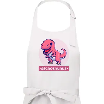 Kuchyňská zástěra Dinosauří rodina - ségra - Dámská zástěra na vaření - Univerzální velikost ( Bílá )