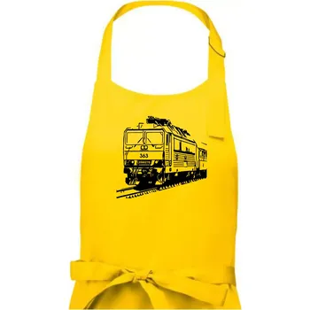 Kuchyňská zástěra Vlak 363 - Dámská zástěra na vaření - Univerzální velikost ( Žlutá )